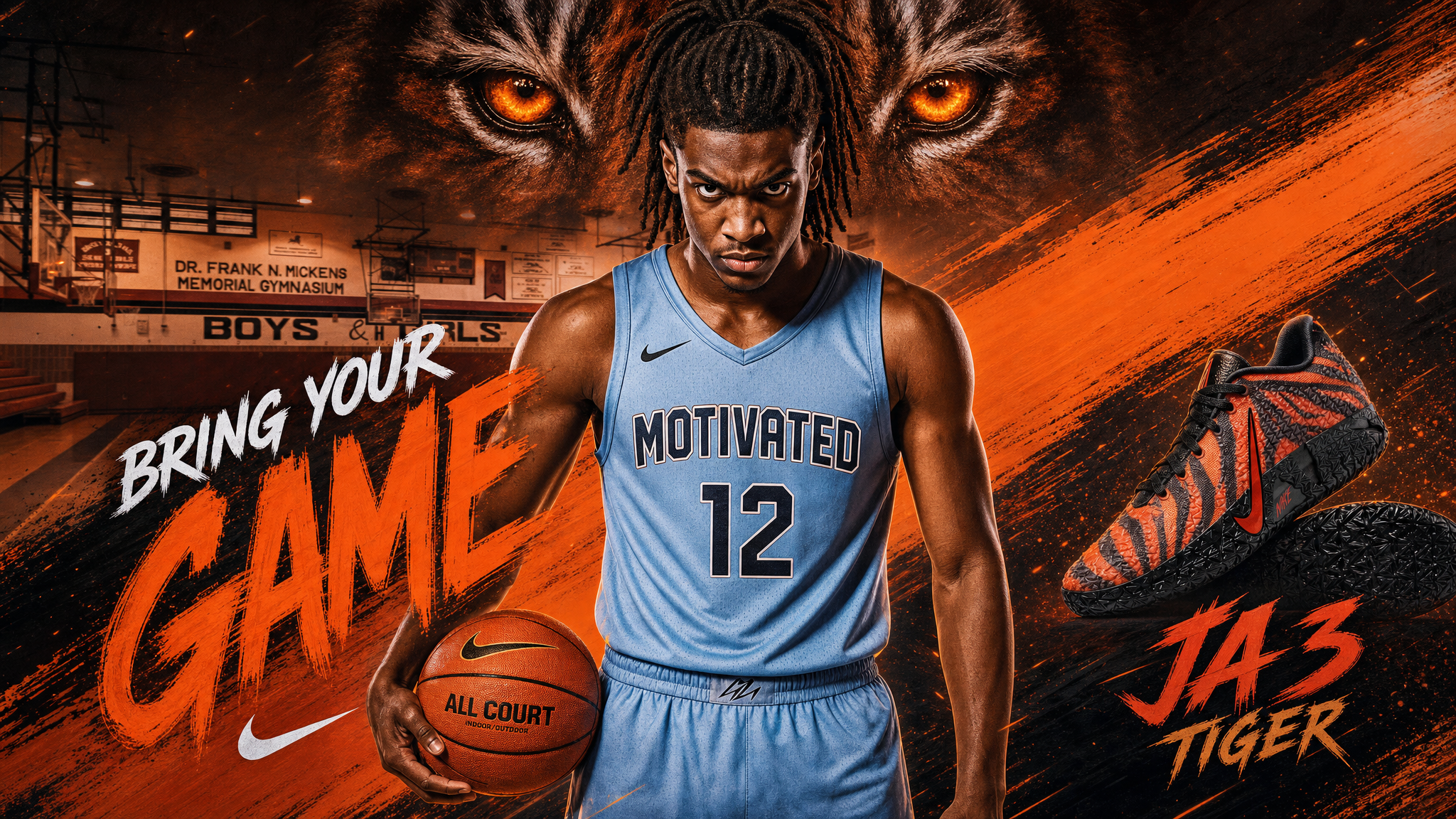 Bring Your Game promotional basketball banner